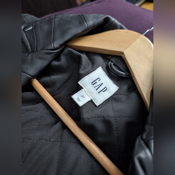 NWT Gap Genuine Leather Moto Jacket - Picture 6 of 8